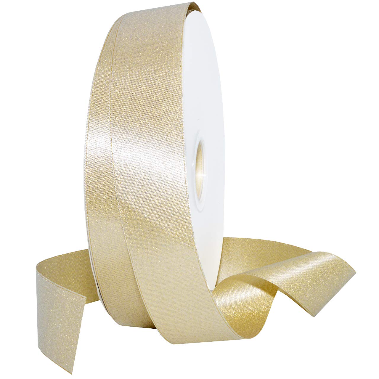 Morex Ribbon 8866.22/00-308 nastro 1.5 inches by 100 yd Oro Glitter-bianco