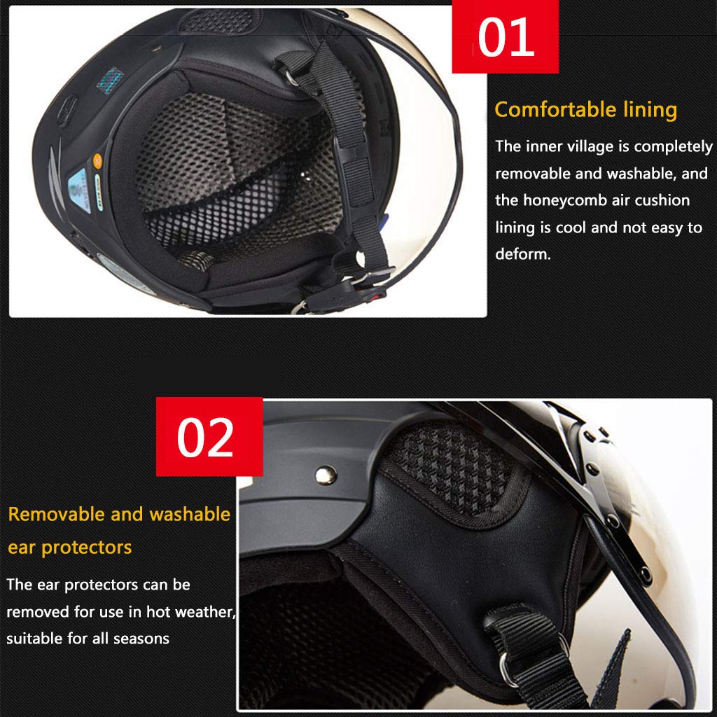 Retro Motorcycle Half Helmet For Men And Women, Vintage Pilot Style