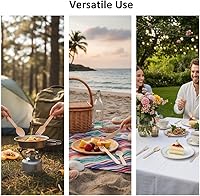 Vista 7 de Juego (100 unidades) de tenedores de madera desechables - Alternativa al plástico, juego de cubiertos ecológico, biodegradable, compostable - Juego