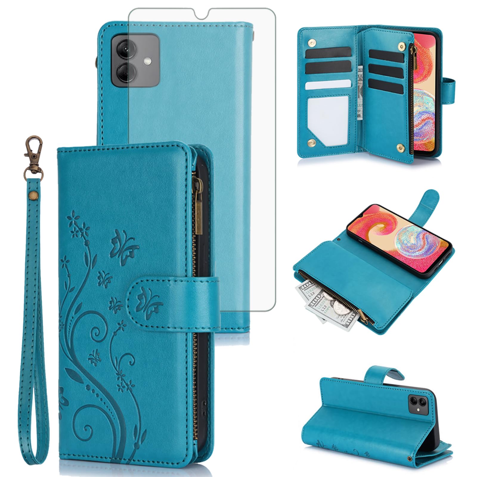Coque Samsung Galaxy A04e avec fermeture éclair et support vidéo intégré - 8