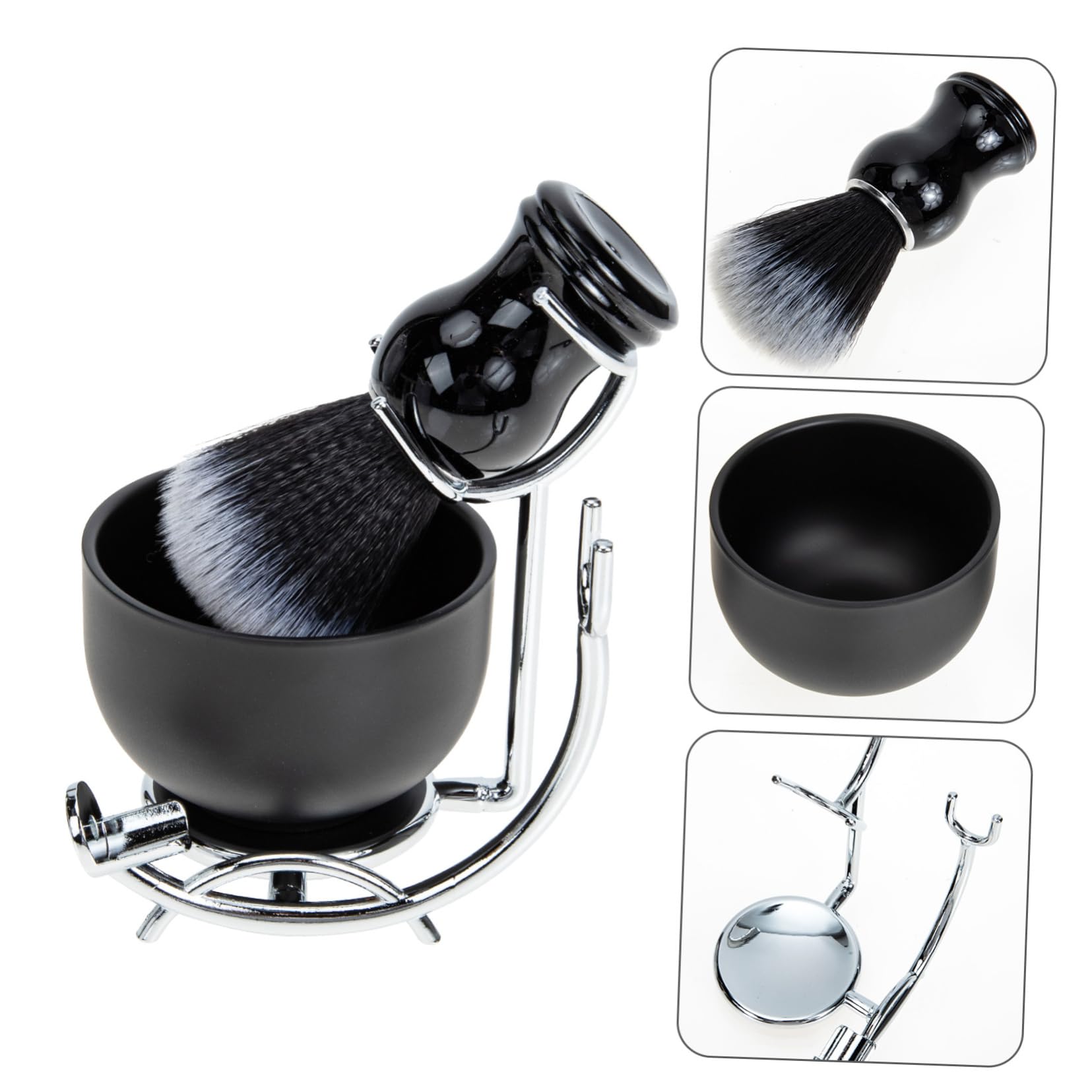 Healeved Pennello e Ciotola da Barba per Uomo Pennello per Barba Tazza per Ciotola per Kit da Completo