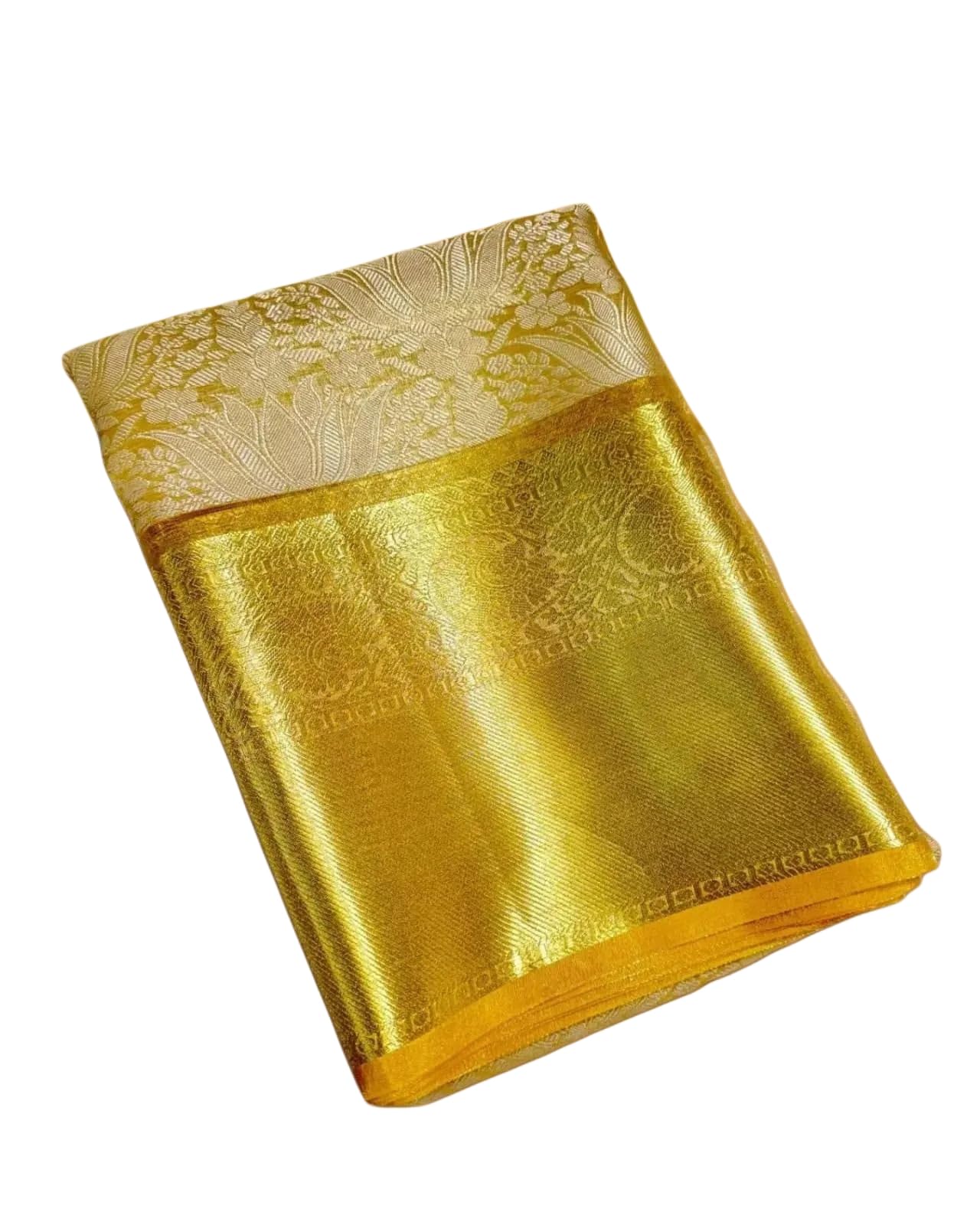 banarasi tissue silk saree woven with gold zari big and small border and heavy floral tanchoi design allover body-picture-18