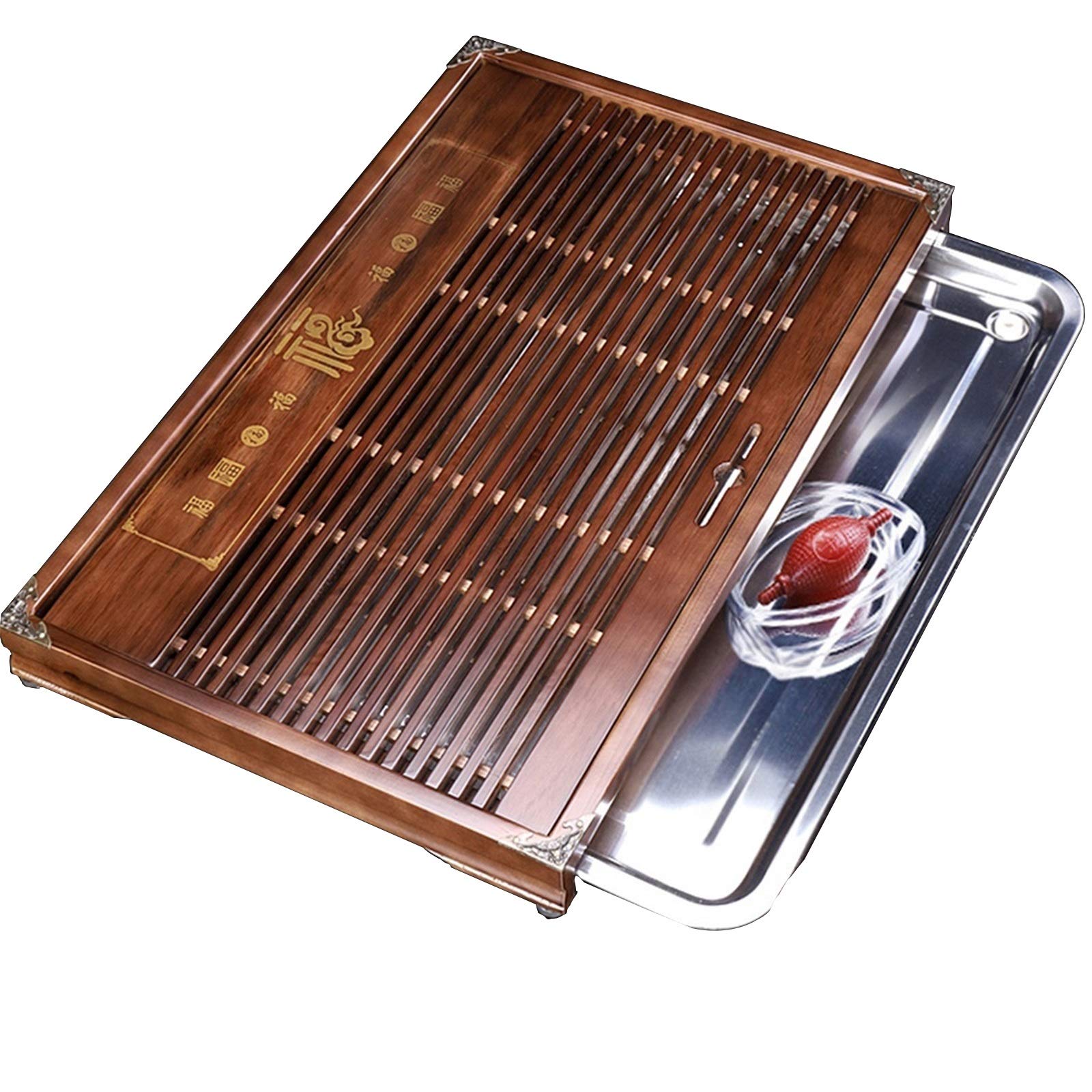 DFGHNBVC Simple Tea Tray, Reservoir Drainage Tea Set, Gongfu Tea Table Serving Tray, Tea Table Tea Box Serving Trays,For Tea Set,Best Gift,A