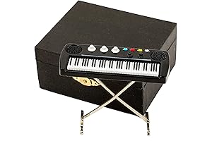 Miniature Electronic Piano Keyboard Dollhouse Christmas Ornament