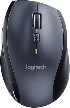 Logitech M705 Marathon Wireless Laser Mouse, 2.4 GHz Frequency, 30 ft Wireless Range, Right-Hand Use, Black