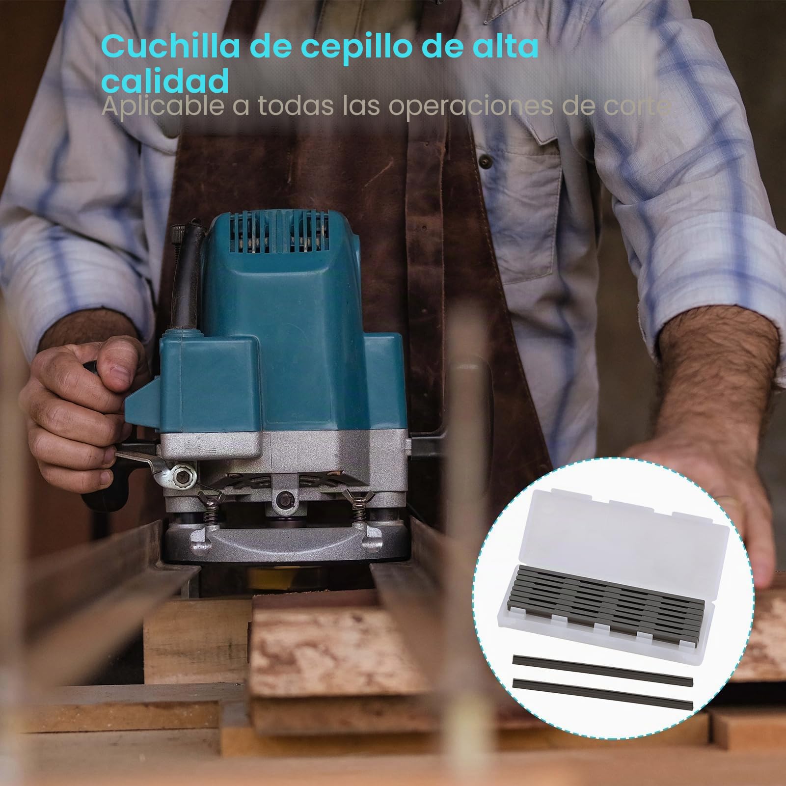 10 Piezas Hojas de Cepillo, 82mm Reversibles Hoja de Cepillo HSS, 82x5.5x1.2mm Hojas de Cepillo, Hoja HSS de Repuesto Para Cepillo Eléctrico, para Máquinas de Trabajo de la Madera MAKlTA Cepillos