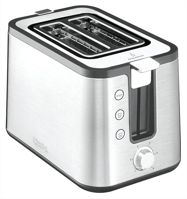 Krups KH442D Control Line Premium Toster, 720 W, Stal Szlachetna, Srebrny