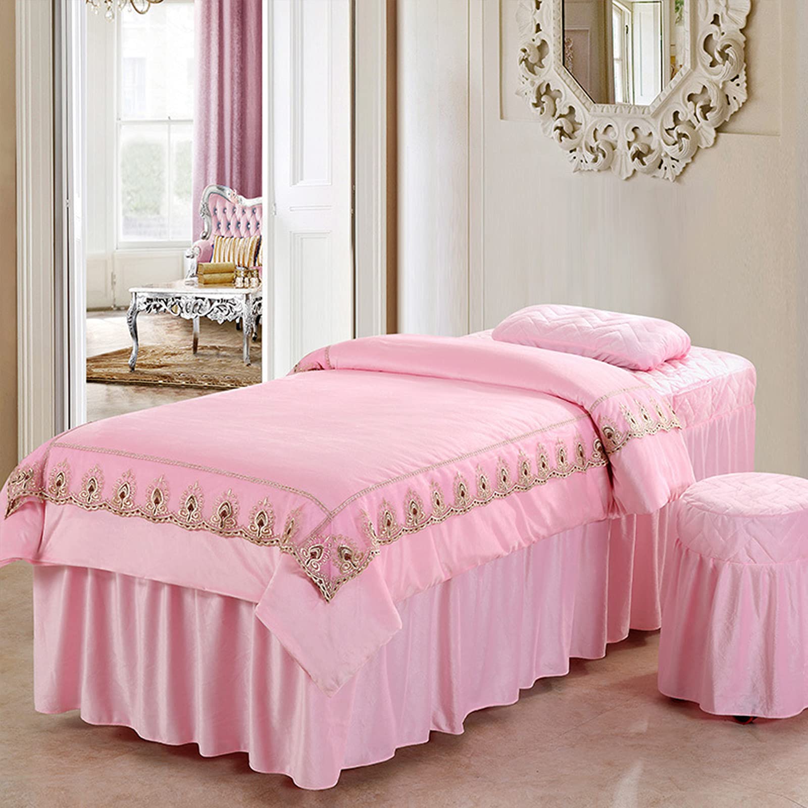 Couvre-lit de massage crystal velvet anti-froid pour table de spa et soin esthétique