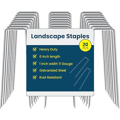 6 Inches Landscape Staples, Garden Stakes Securing Pegs for Securing