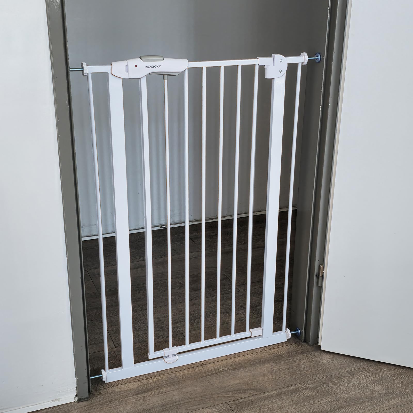 Absperrgitter Treppenschutzgitter weiß für 75-85cm Durchgang 110cm Hoch