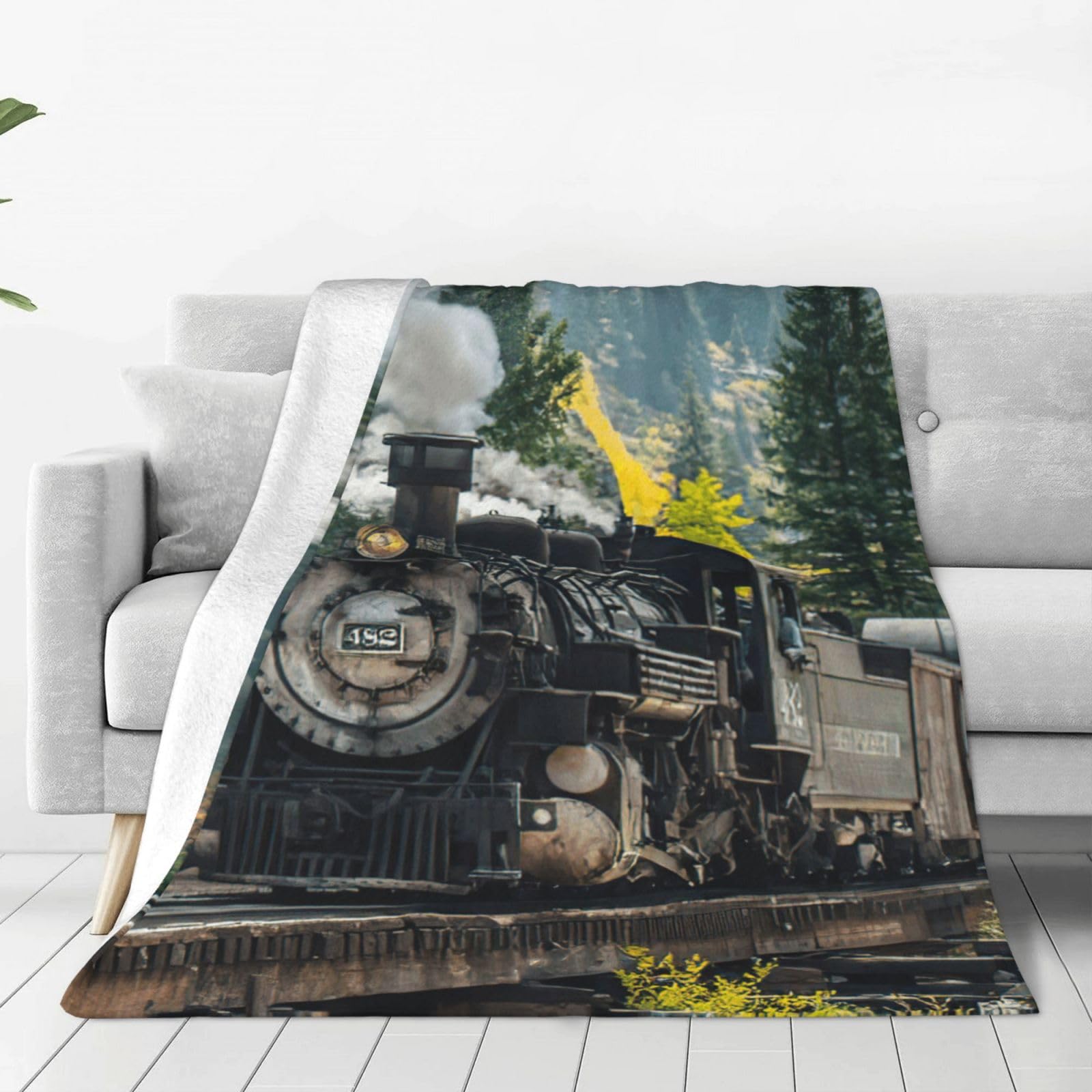 Couverture polaire train à vapeur chaude plaid pour lit et grand canapé