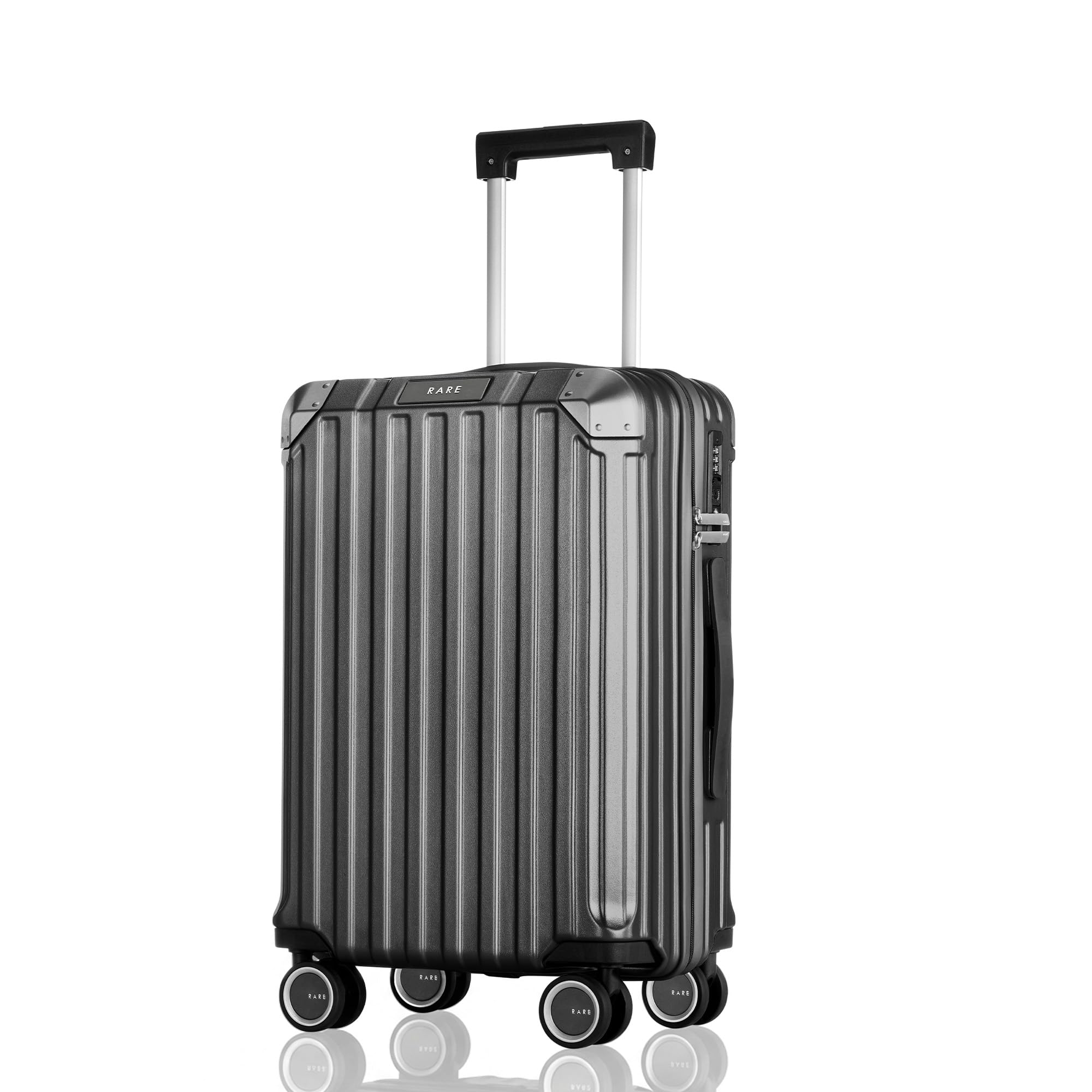 Victus Pro Cabin Size Charcoal Grey Hard Trolley Bag Polycarbonate Antiscratch Travel Suitcase with Reinforced Corners, 8 Silent Wheels and a Sturdy TSA Lock - Luggage for Men & Women-image-16