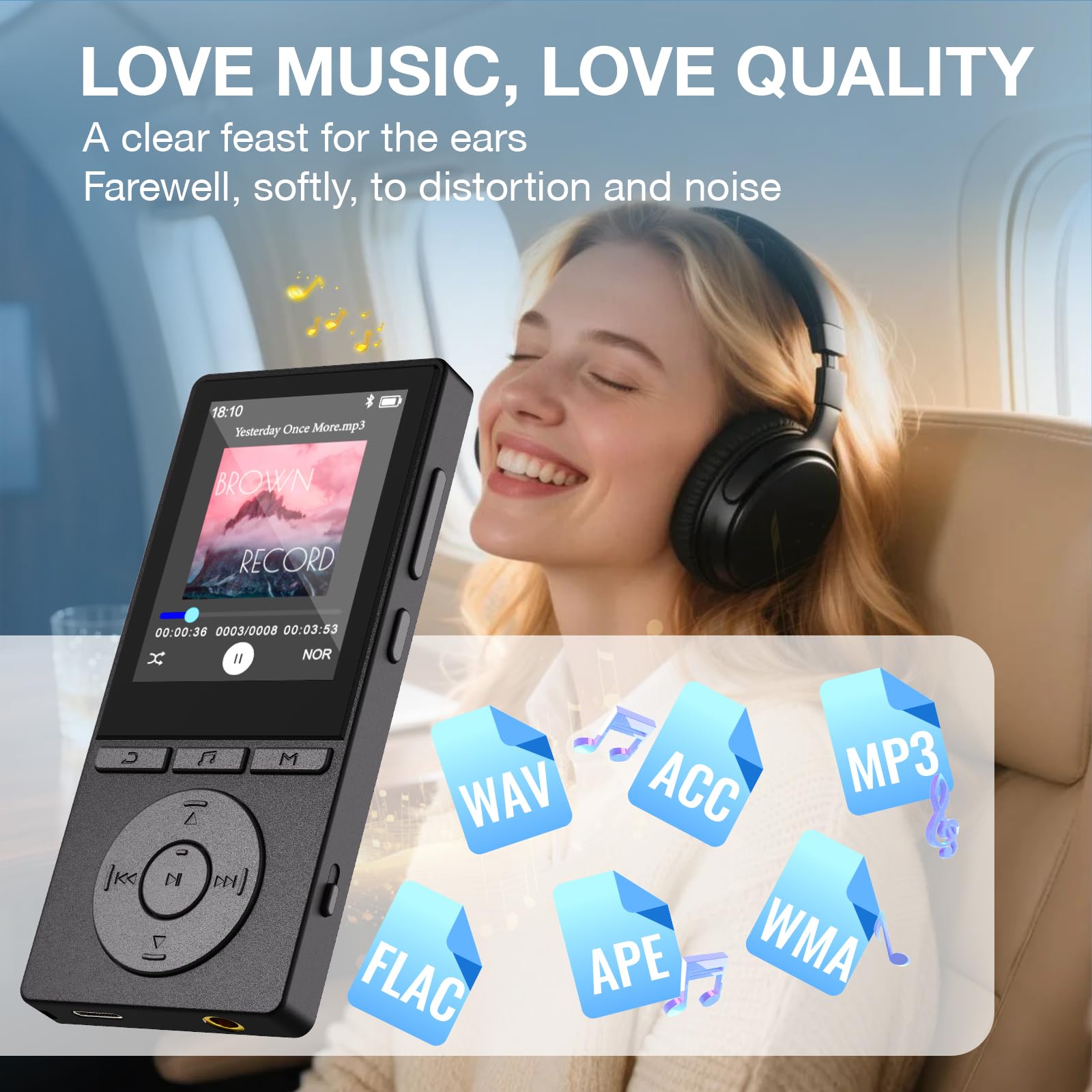 MP3-speler van 32 GB met Bluetooth 5.0, Phinistec Z6 draagbare
