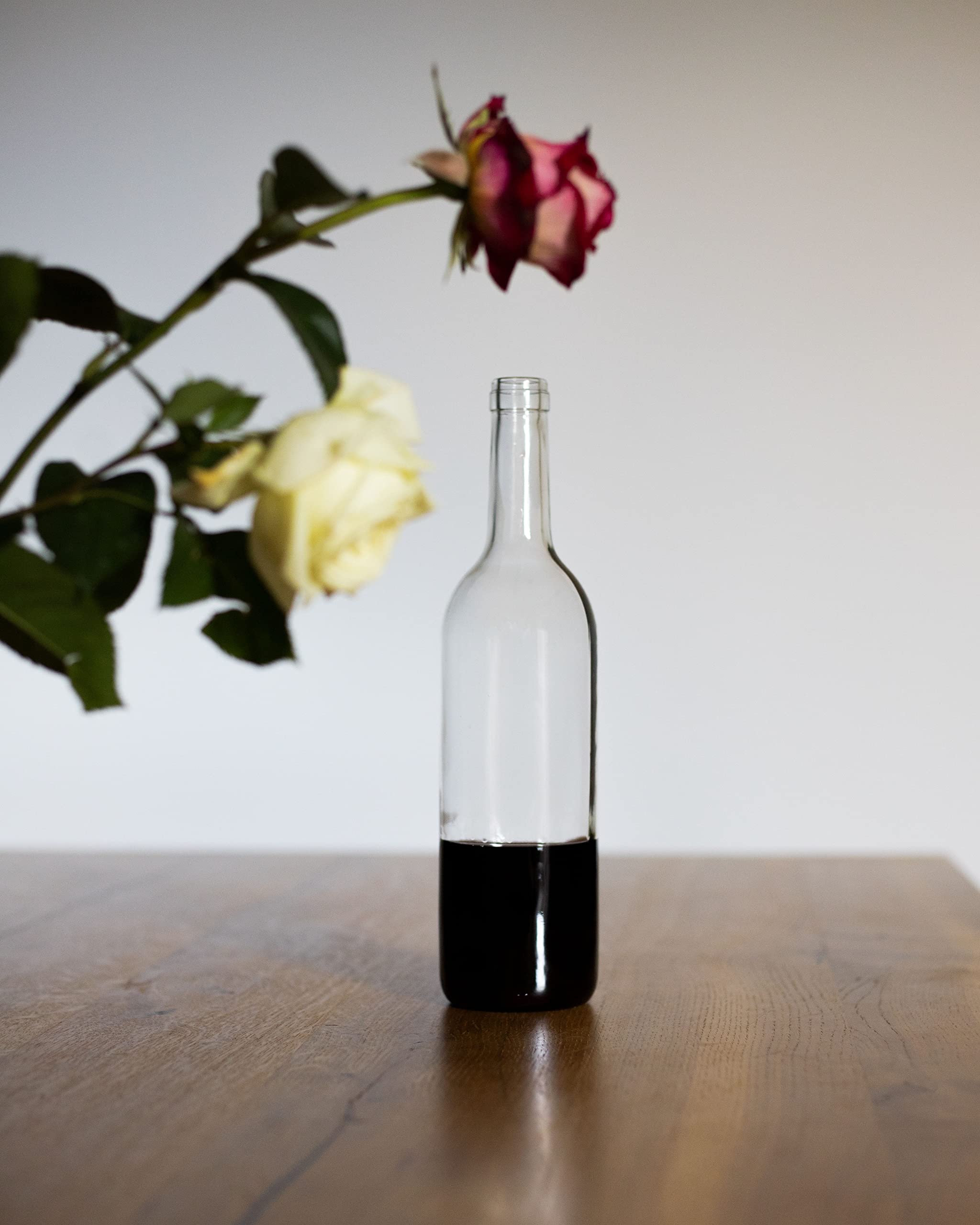 Bouteille 750ml Bordeaux 32 pièces - Bouteilles de vin vide pour brasserie à la maison - Boîte de rangement pour boissons - Décoration de service - En verre transparent