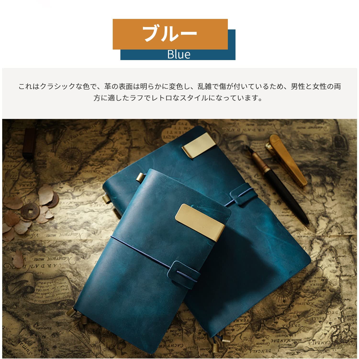 Amazon.co.jp: システム手帳 本革 ノート パスポート レザー メモ日記