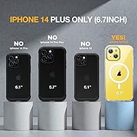 Vista 613 de Miracase - Funda magnética para iPhone 13 Pro Max de 6.7 pulgadas (compatible con MagSafe), transparente, completo, protector de pantalla de vidrio