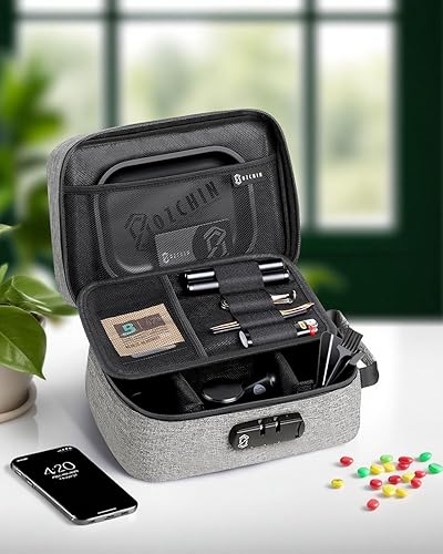 Miniatura 8 de OZCHIN Bolsa grande a prueba de olores con cerradura de combinación, caja de bloqueo a prueba de olores, estuche de almacenamiento de viaje, bolsa