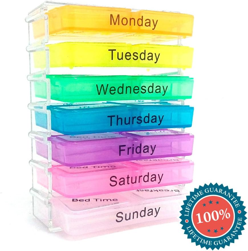 Pill Box Organizer – Vitabliss 7-Day Dose Dispenser Planner