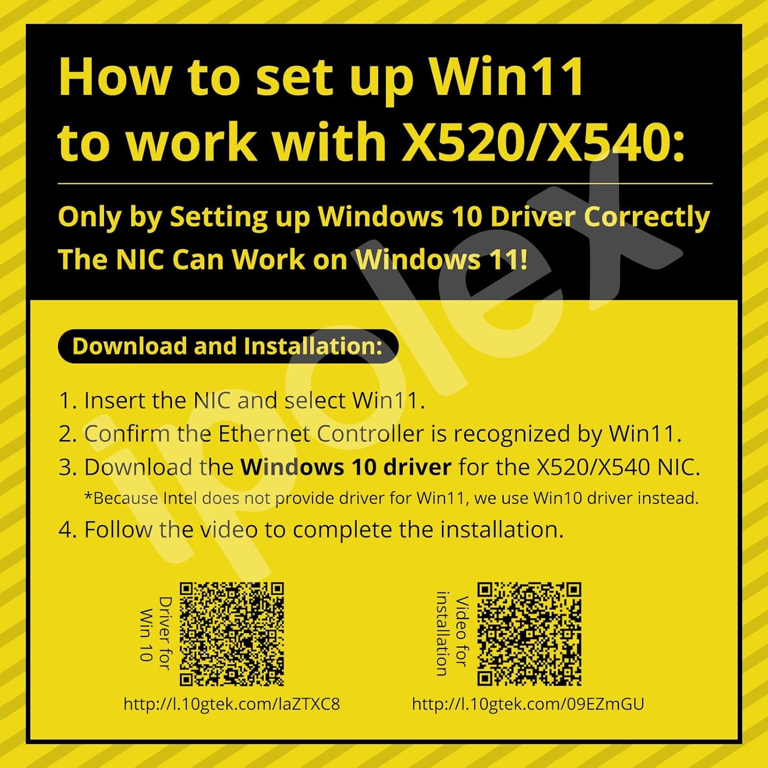 ipolex 10Gb Network Card Intel X540-T2 PCIE NIC Ethernet Card, Dual RJ45 Port, Intel X540-BT2 Controller, 10G Converged Network LAN Adapter, Support Windows/Linux/Vmware/ESX/Freebsd Server