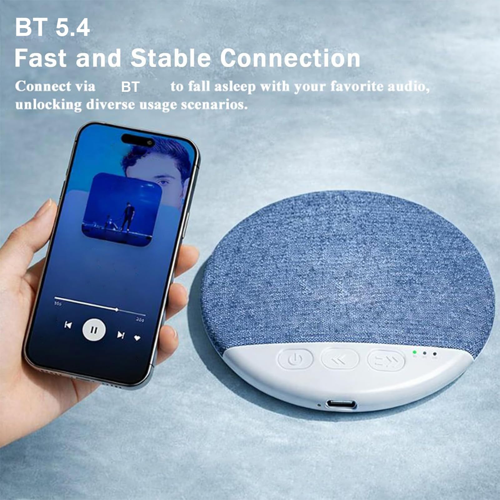 Altoparlante da Cuscino per Auricolari Wireless con Temporizzatore | Diffusore Sonoro Privato Portatile Per Camera Da Hotel Campeggio Dormienti Viaggiatori Studenti E Professionisti