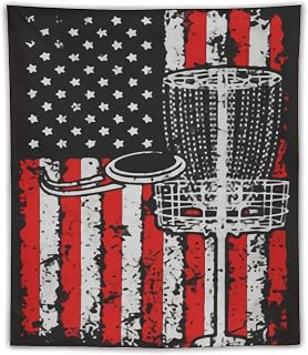Patriot Disc Golf American Flag 3d HD Print Wall Art Hanging Tapestry Fashion Home Art Kitchen Living Room Bedroom Decorations, All-Season, 60 x 50 inch