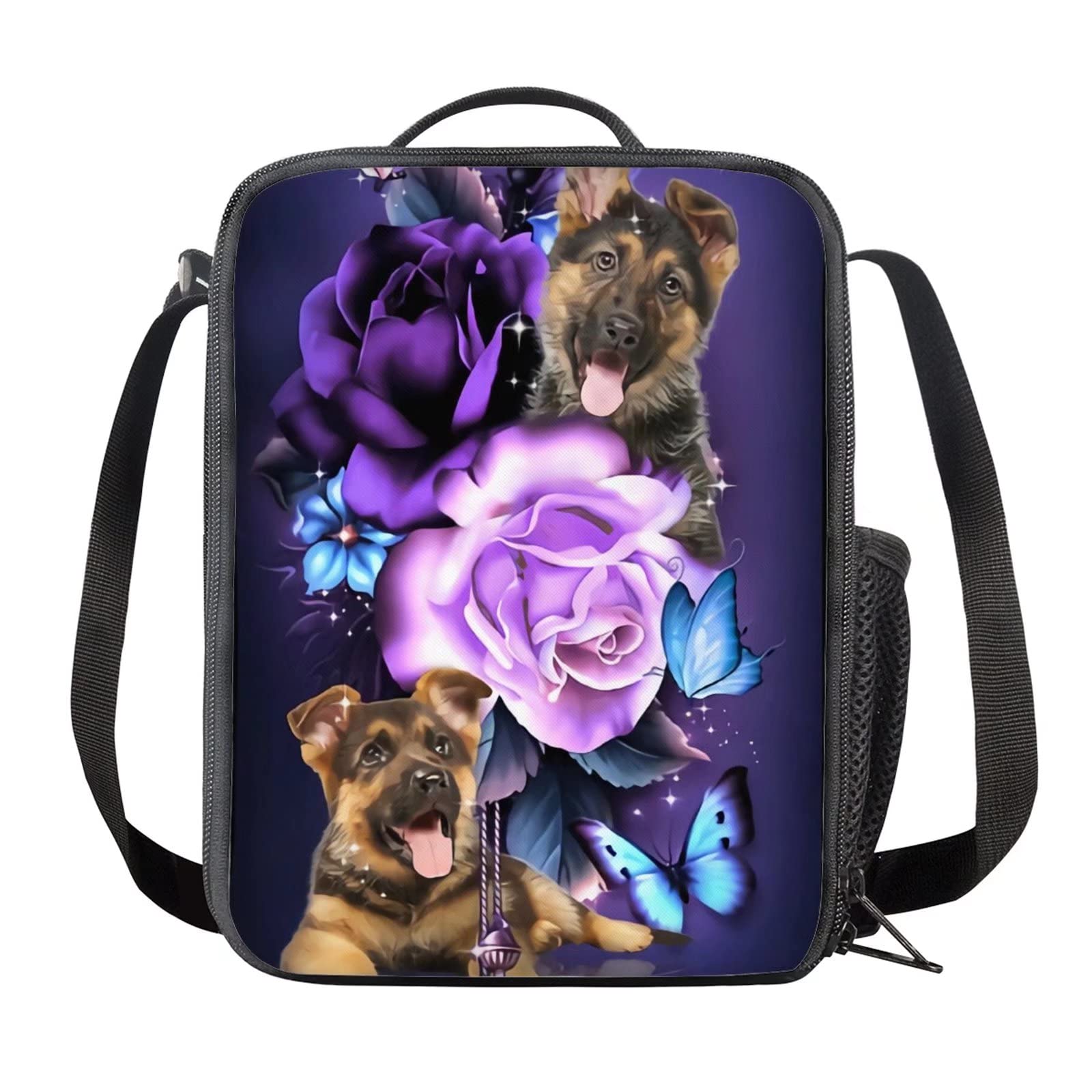 HELLHERO German Shepherd Lunch Bag Portable Insulated Lunch Box Tote Bento Bags for Women Men Family Kids School Lunchbox Food Organzier Travel Hiking Camping Picnic Outdoor โ image 1