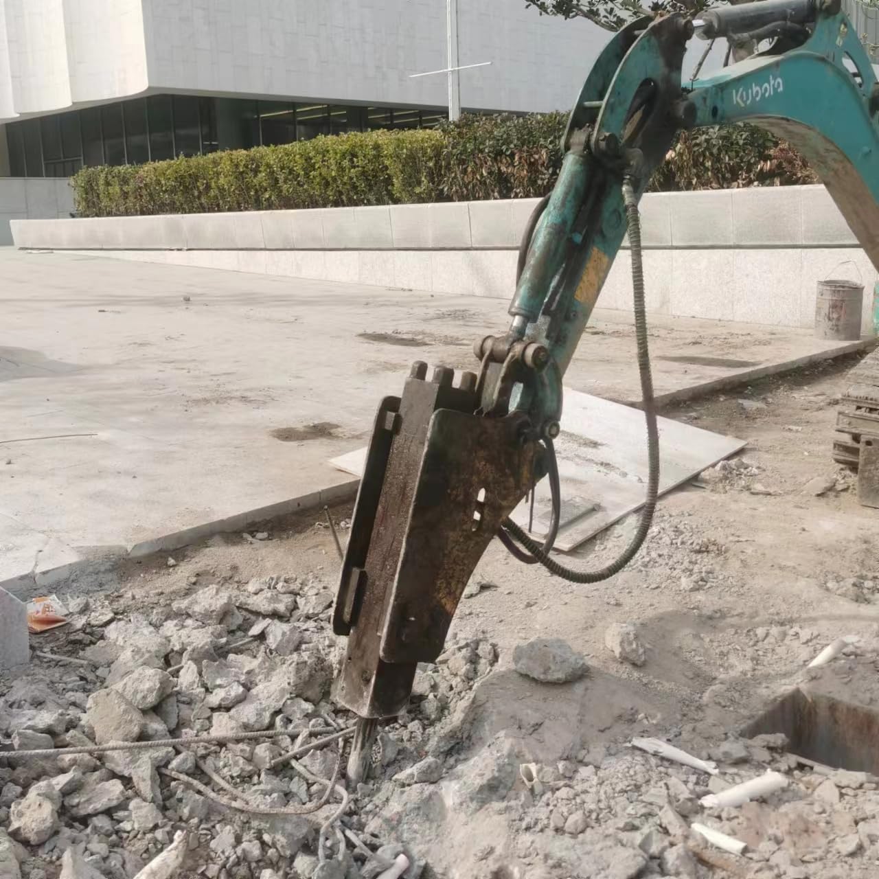 Wallemac Side Mount Pin On Hydraulic Hammer Breaker for CAT 301 Mini Excavator CAT B1, B2 Hammer Breaker Replacement Micro Digger Attachment Jack Hammer