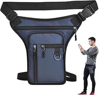 太ももウエストバッグ - マルチポケット ウエスト ファニー ポーチ,太ももポーチ アウトドア オートバイ ライディング ハイキング ウエスト ファニーパック トラベルバッグ