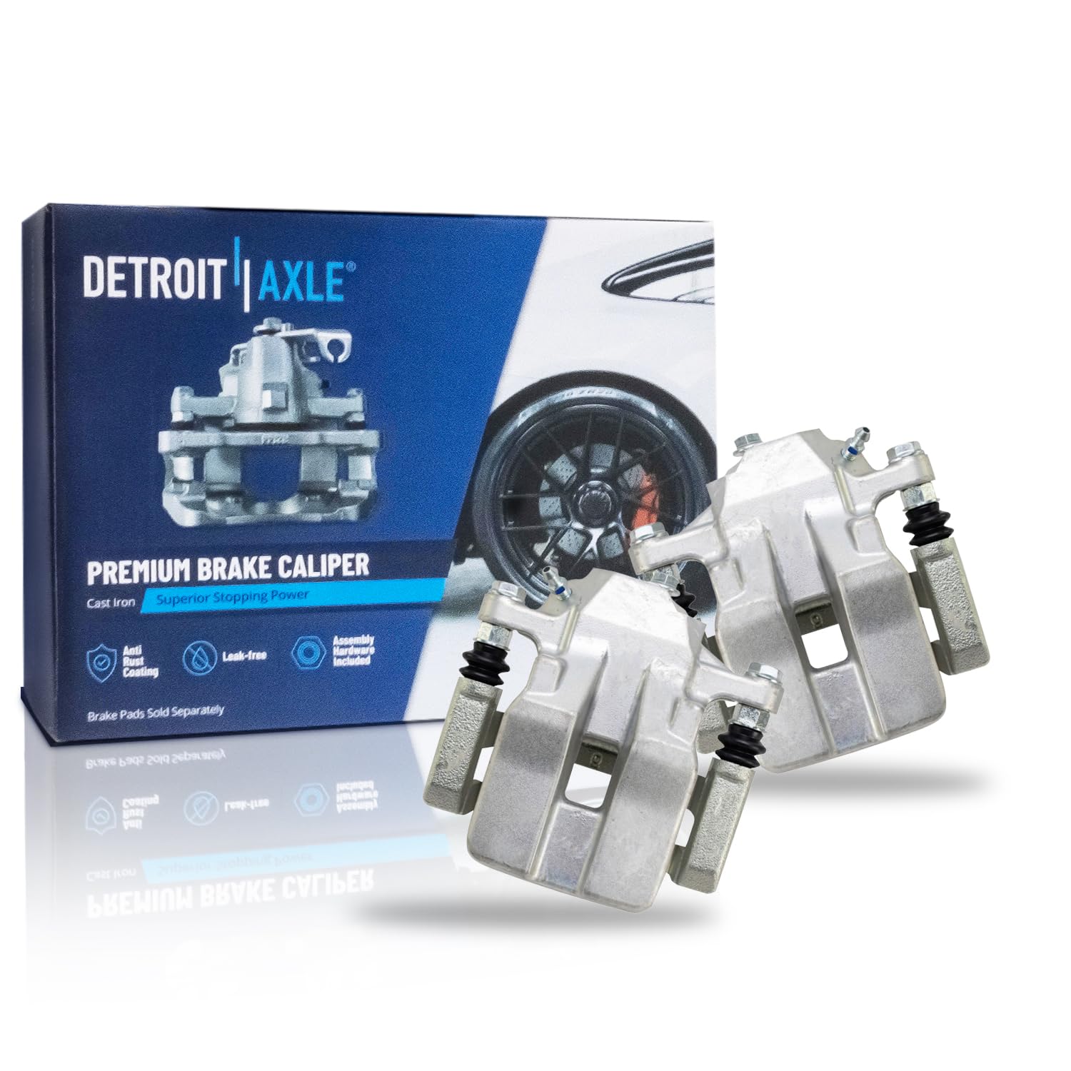 Detroit Axle - Rear Brake Calipers w/Brackets for 12-18 Toyota RAV4