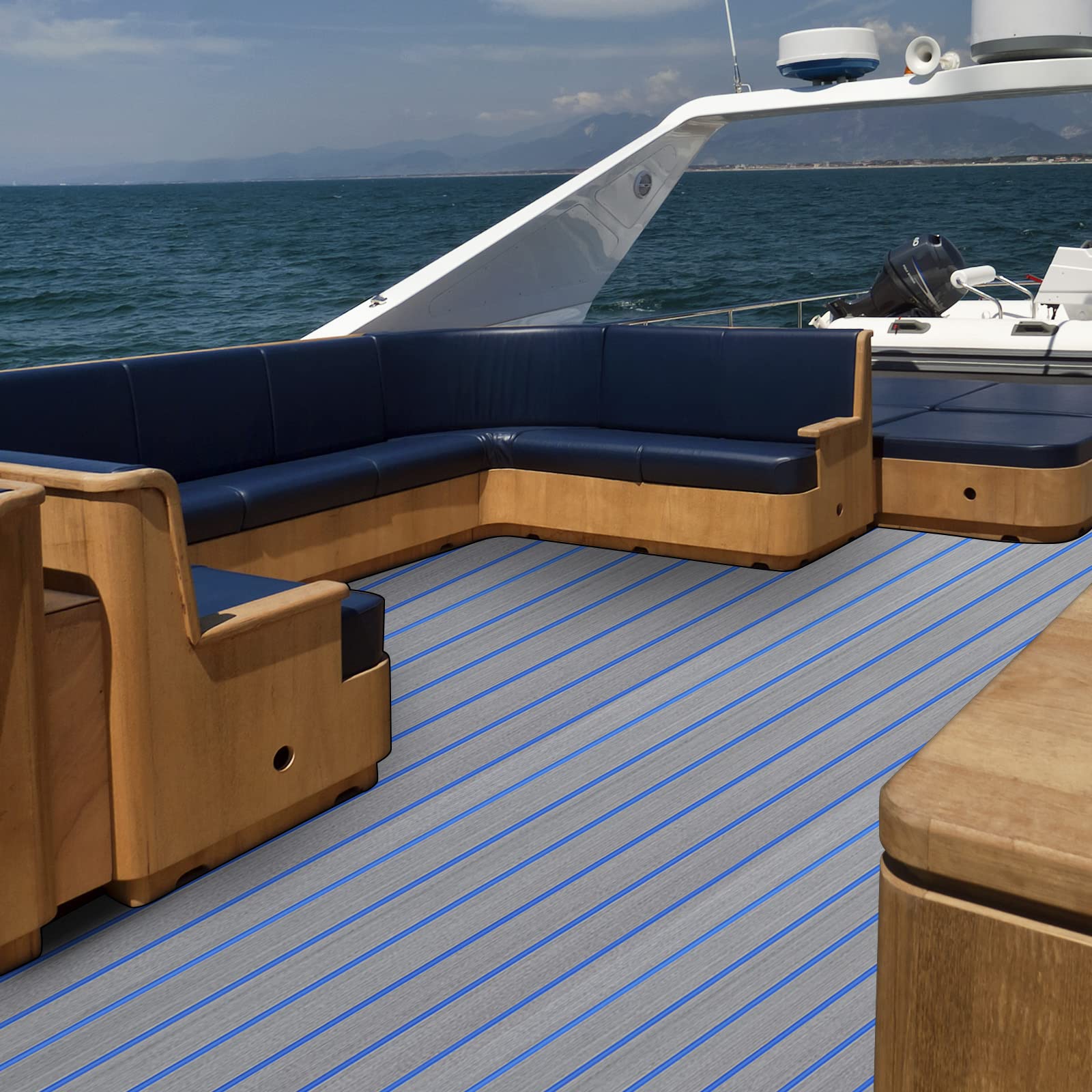 Alfombrilla de espuma antideslizante para barcos, yates, autocaravanas, suelos de jardín, escaleras, 240 x 60 cm