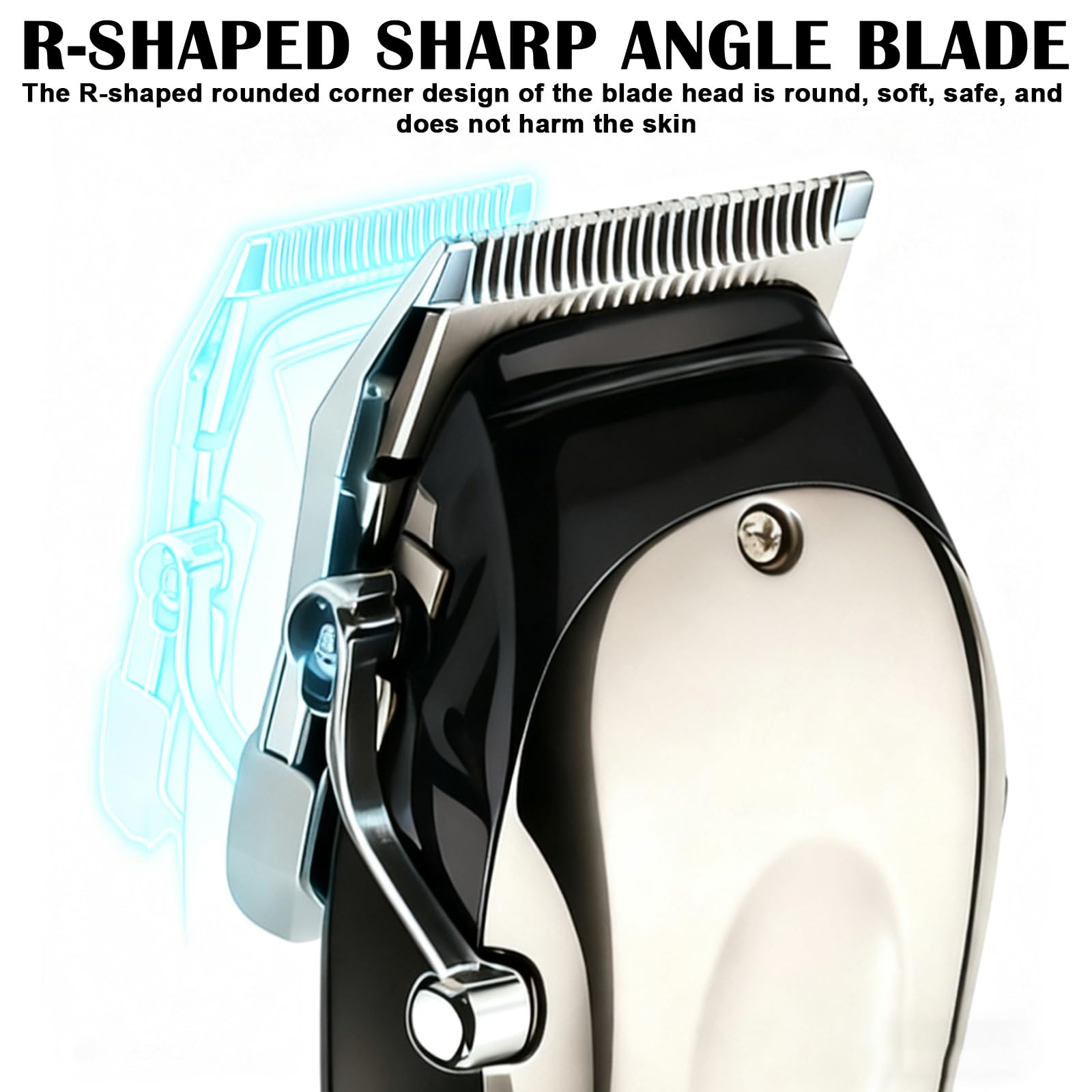 Tondeuse à cheval, silencieuse, sans fil, 20 W, pour cheveux épais et emmêlés, avec batterie de 1500 mAh pour une longue durée de vie, tondeuse puissante pour chien, 180 mm x 45 mm