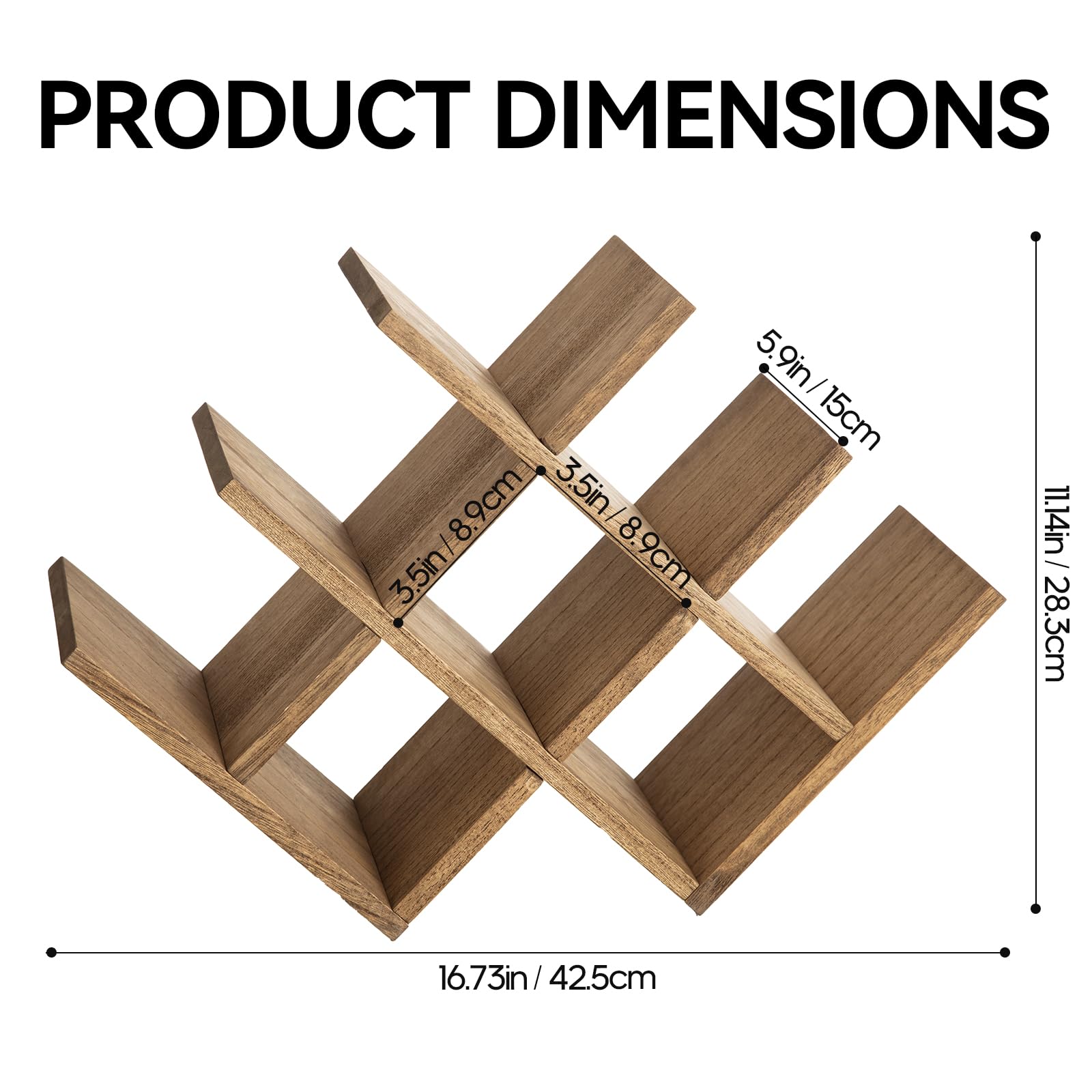 KIRIGEN 8-Bottle Countertop Wine Rack, Wine Bottle Holder for Bar Table/Wine Cabinet Free Standing - Image 3