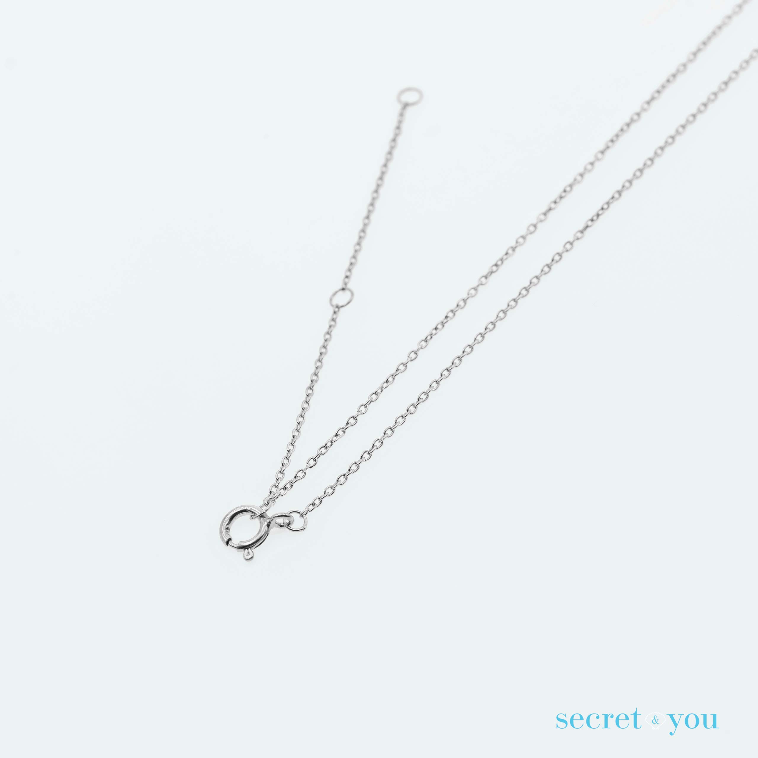 Secret & You Collana di perle coltivata d'acqua dolce rotonda da 3,0 a 3,5 mm - Catena in argento 925 Sterling e Ciondolo rodio o placcato in oro 18k Lunga 40 o 45 cm.