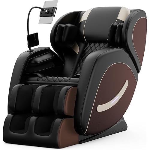 2026 Massage Chair for Full Body 4D Zero Gravity, with Heat Therapy, SL-Track Shiatsu Foot Rollers, Yoga Stretch, Heating Function, for Home Office Use (Brown)
