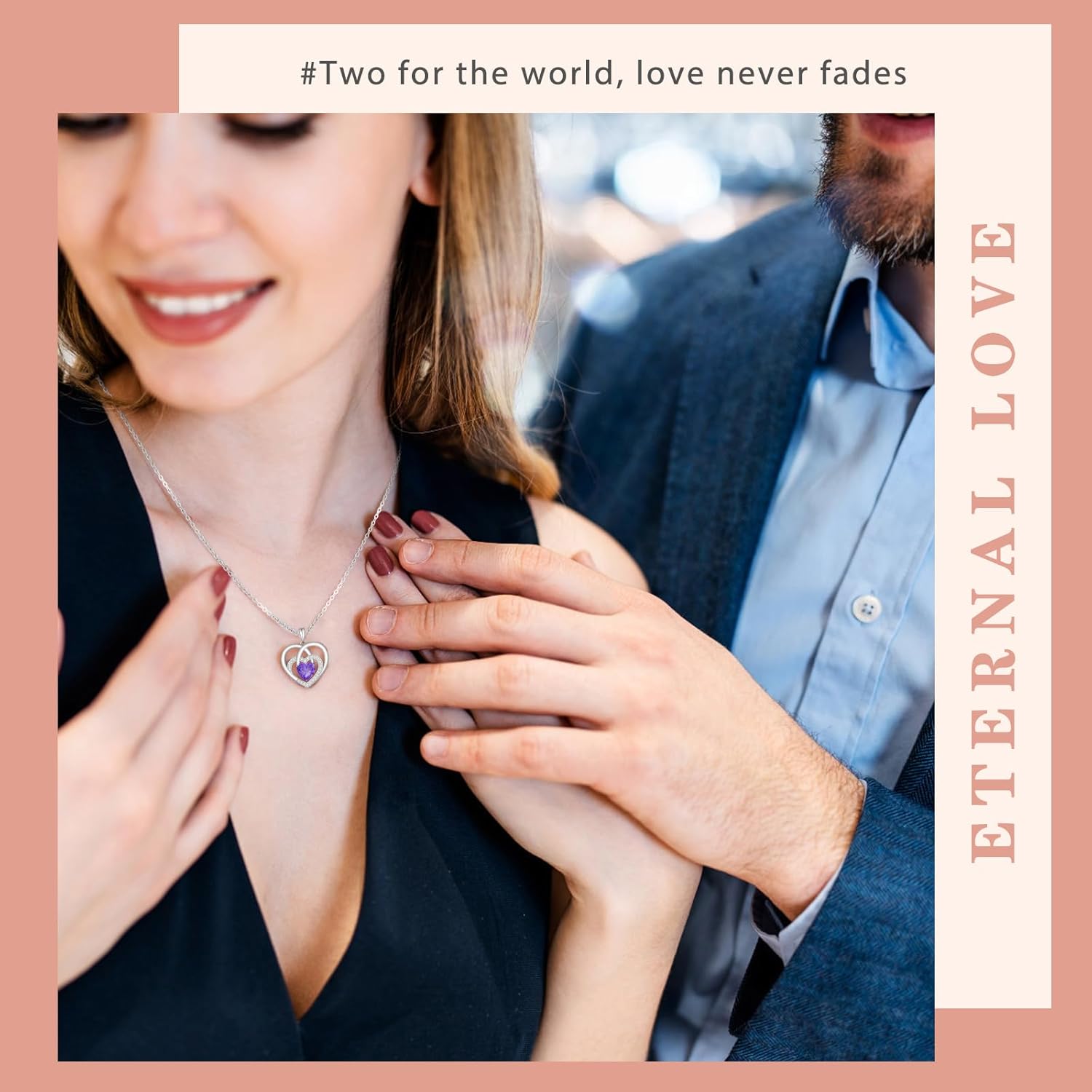 women's necklace 925 Sterling Silver Heart Necklace - Elegant pendant necklace - Heart Pendant for Birthday, Anniversary, Valentine's Day Gift - Thoughtful Gift for Wife, Mom, Girlfriend - Image 3