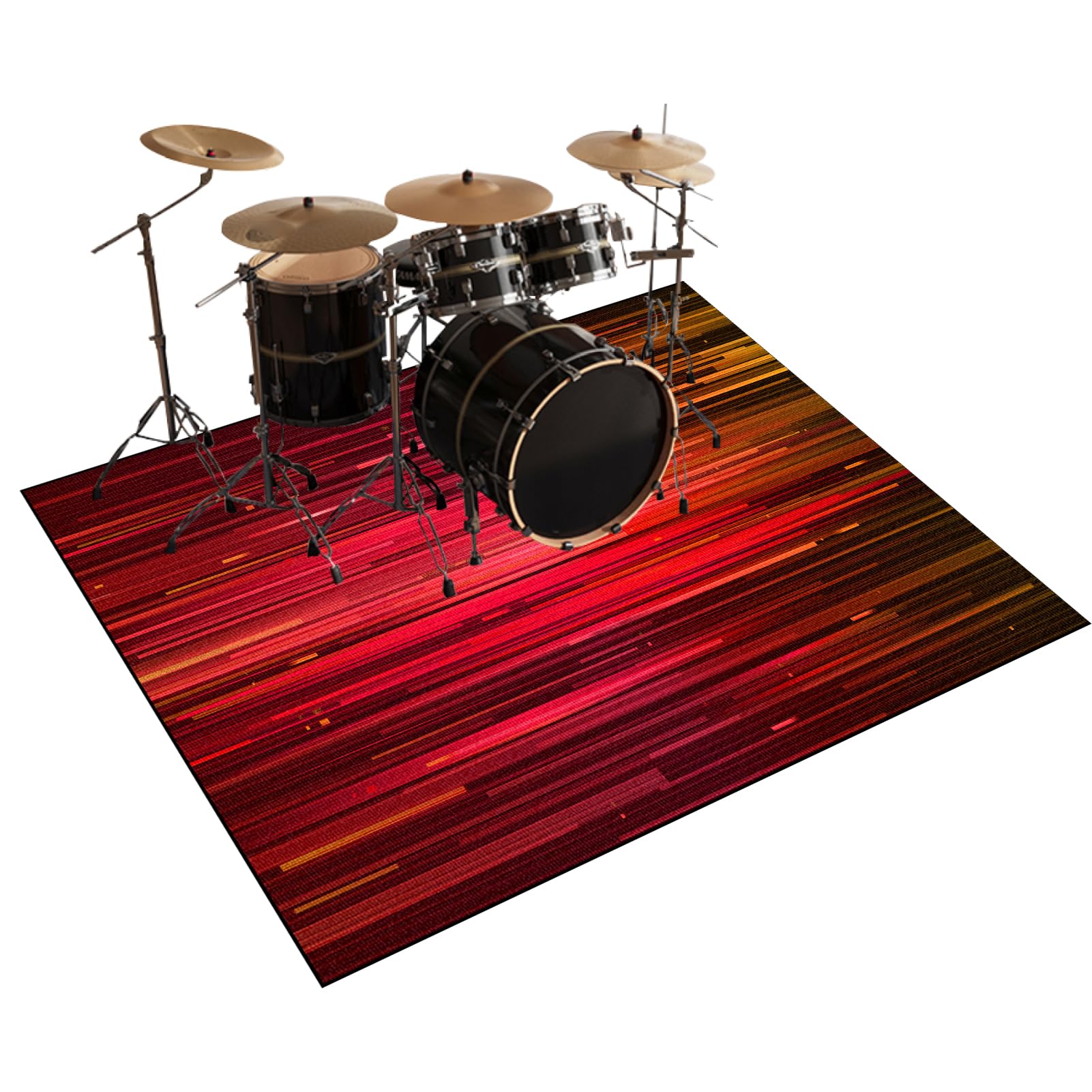 Tappeto Batteria Acustica, Tappeto Batteria Insonorizzante, Tappeto a Tamburo, Tappetini per Batterie in Strumenti Musicali per Batteria Elettronica Grancassa Rullante Tappeto Drum 230 x 180 cm