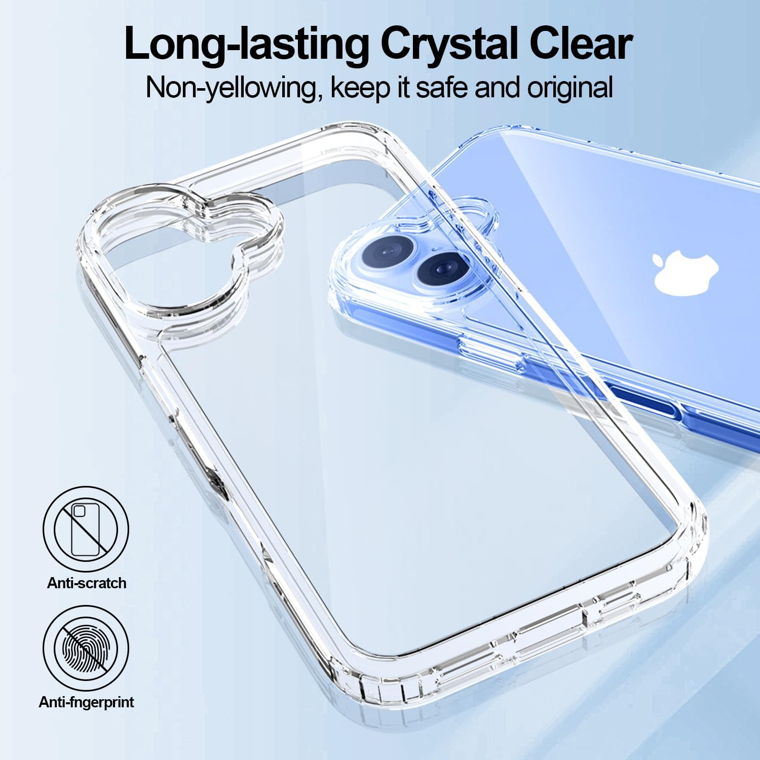 تي تيرسيلي جراب شفاف كريستالي لموبايل ايفون 16 بلس 6.7 انش مضا... - view 6