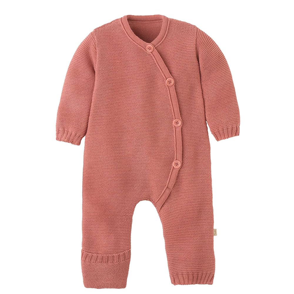 Ecoable Merino Wool Baby Coverall Knit Long Sleeve Jumpsuit Romper