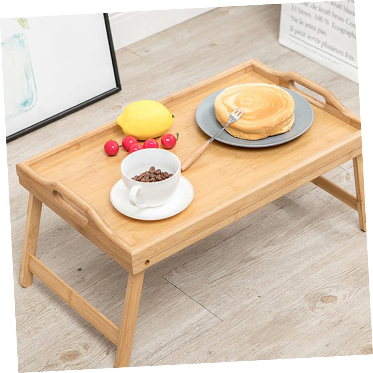 MAGICLULU Laptop Stand for Bed Folding Bamboo Computer Table Bed Writing Desk Writing Table