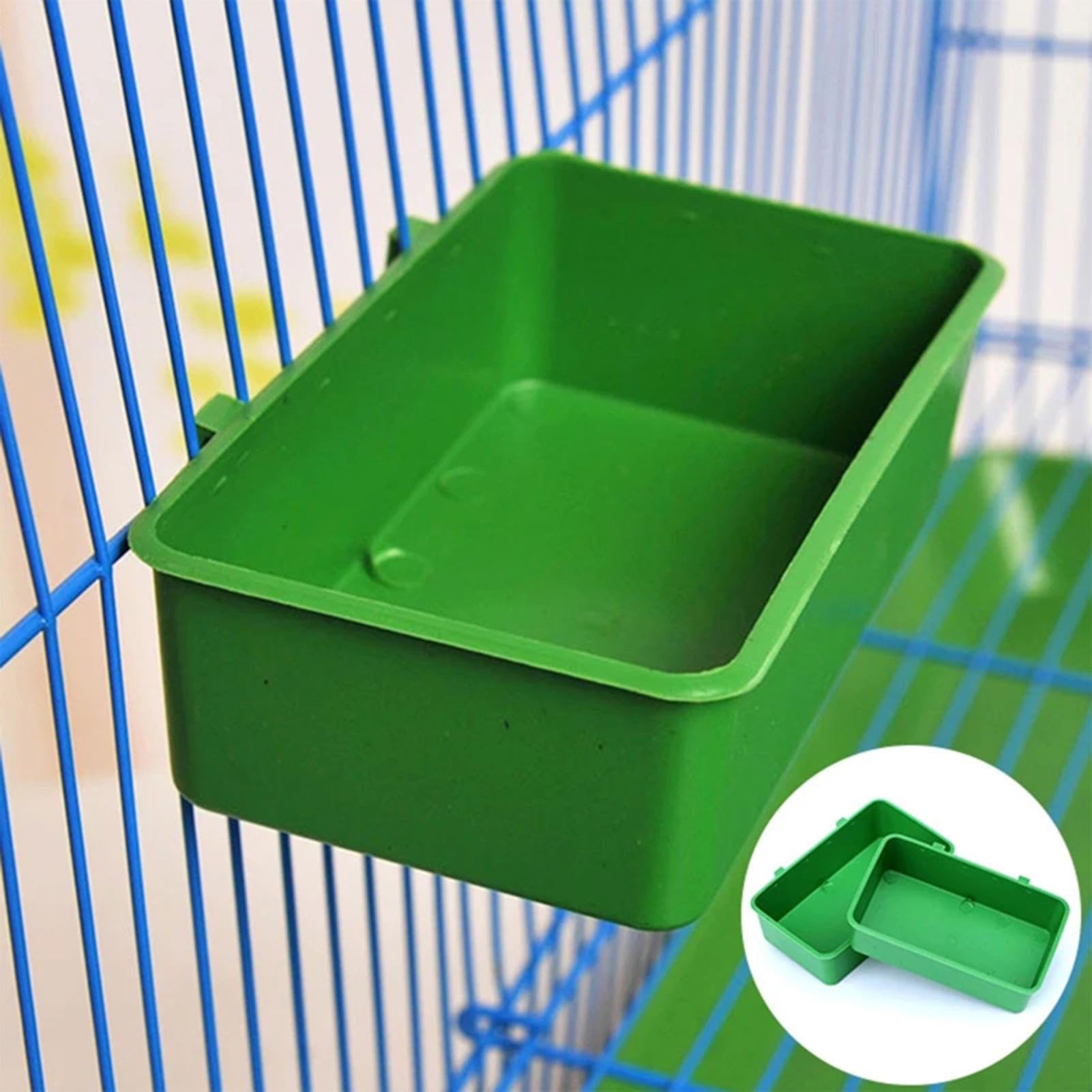 2 Pièces Baignoire pour Perroquet avec 2 Crochets Latéraux, Baignoire Oiseaux Cage Mangeoire Multifonctionnelle pour Petits Perroquets, Perruches Et Canaris
