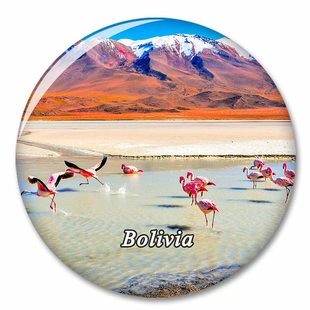 Kxrsm Bxtkpq-Bolivia-722 Bolivia Flamingos Lagoons Fridge Magnet Decorative Magnet Bottle Opener Tourist City Travel Souvenir Collection Gift Strong Refrigerator Sticker