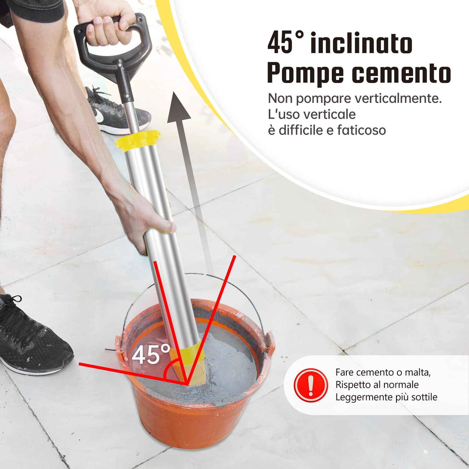 Fugatrice 5 in 1 - Pistola per malta è fatta di Acciaio inossidabile. Pompa per malta è utilizzata per Riempire le Crepe. Pistola per stucco è fornita con un Paio di Guanti