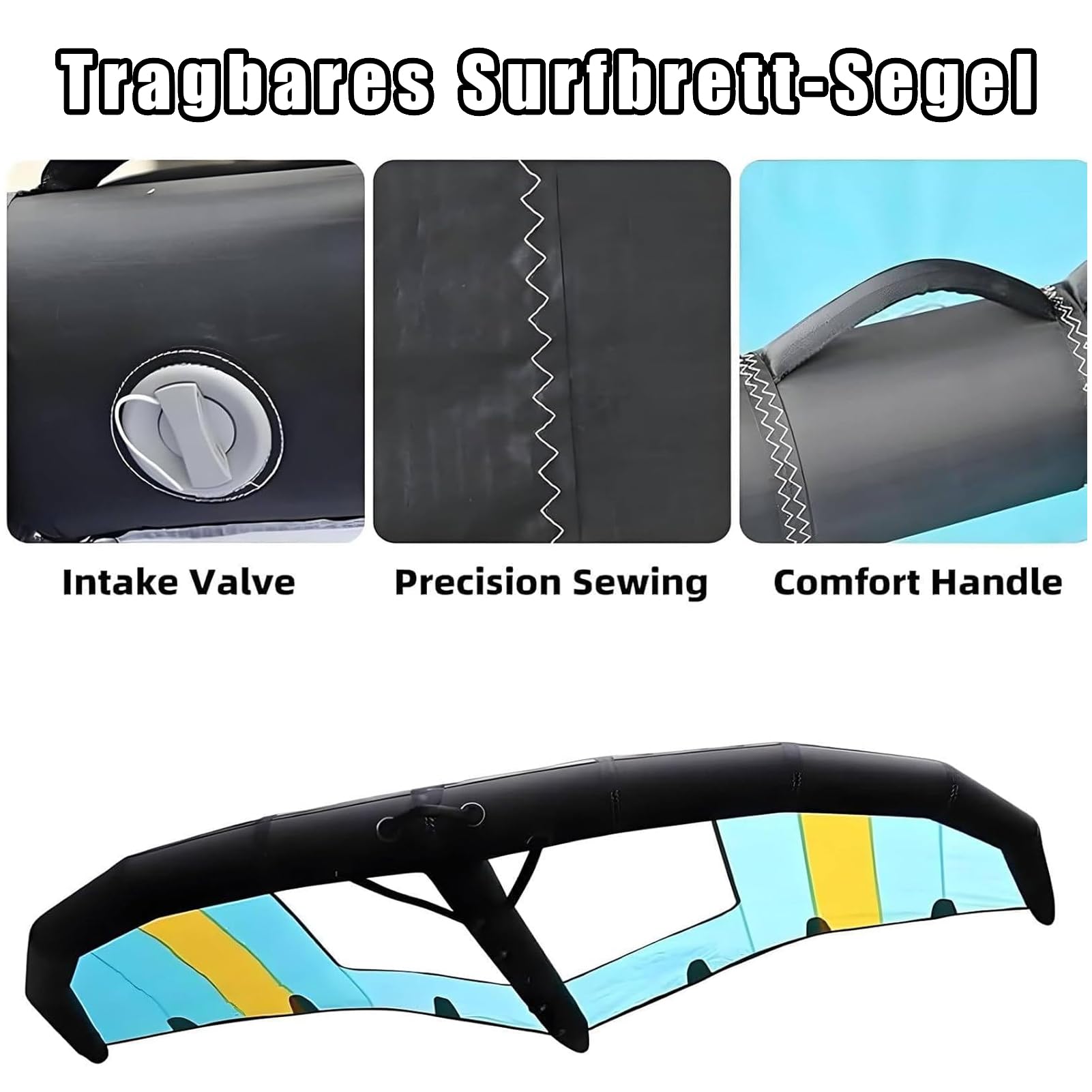 ala Hinchable para Deportes Acuáticos 4㎡ 5㎡ 6㎡ con Ventana, Wing Foil, Kitesurf, Windsurf