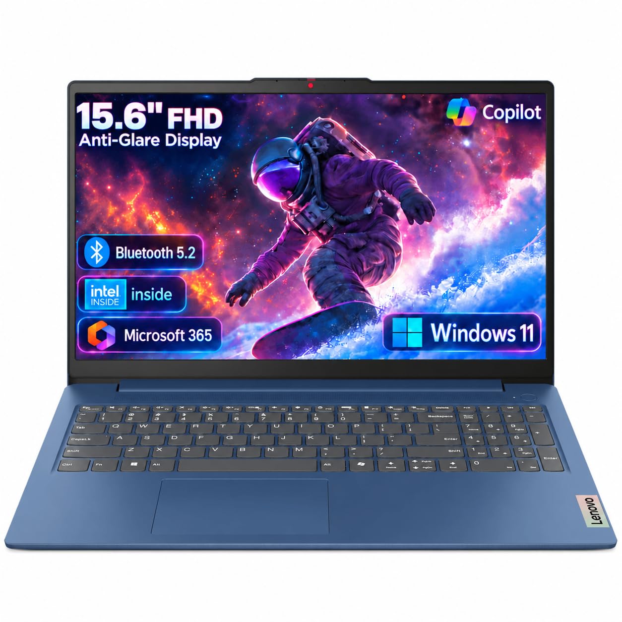 Lenovo Business 15.6" FHD Laptop, Intel Processor, 8GB DDR5, 128GB Storage