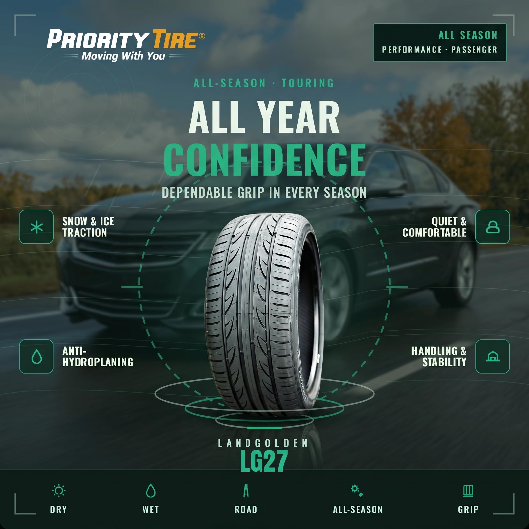 Amazon.com: Landgolden LG27 All-Season Truck/SUV High Performance