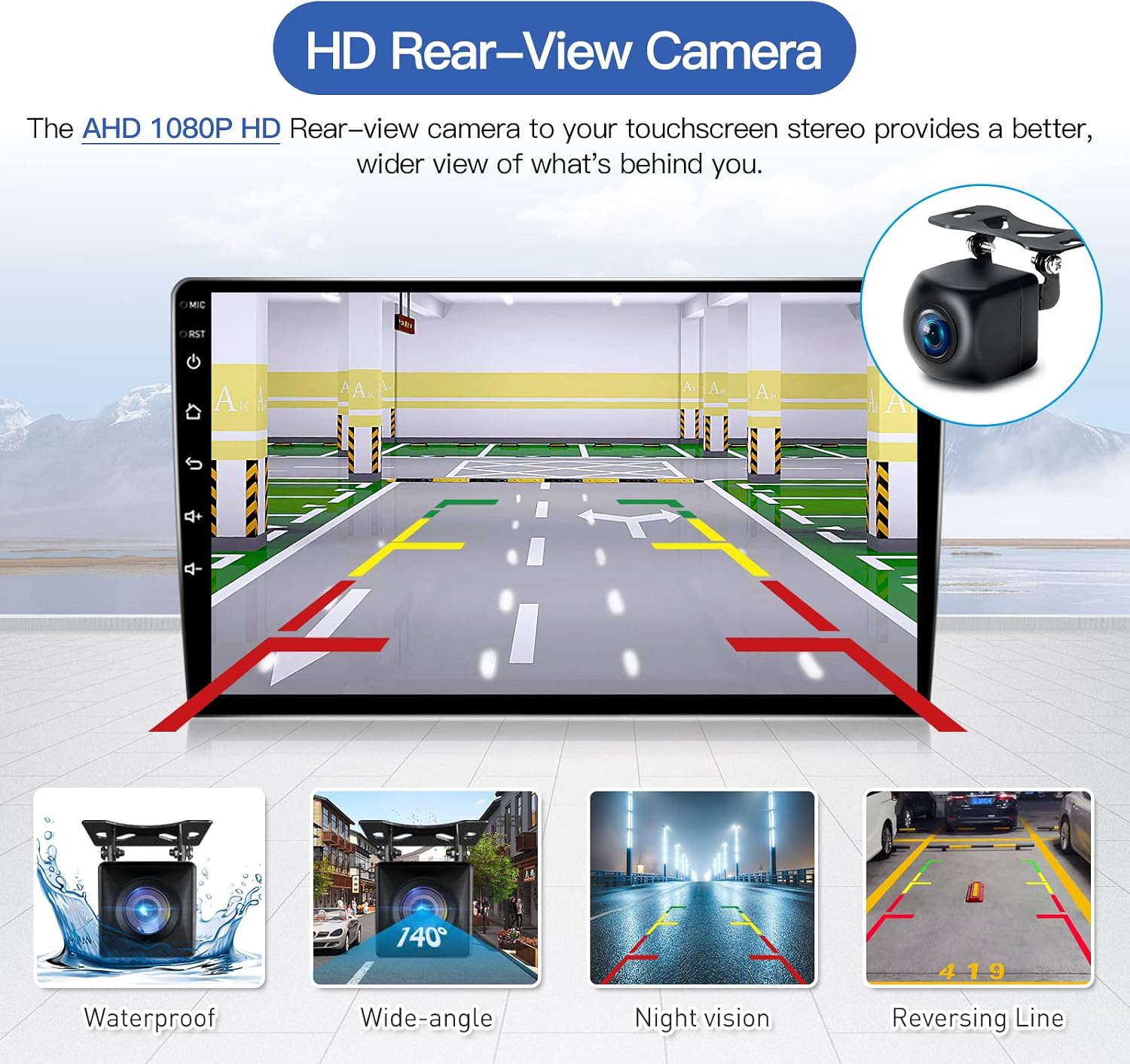 HD Rear-View Camera included