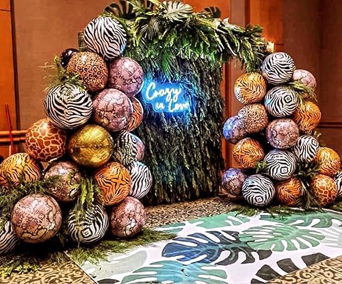 Miniatura 6 de Globos de Jirafa, Elefante, Vida Silvestre, Elefante, Mono, León, Jirafa, Leopardo en Forma de Globos para Decoraciones de Cumpleaños Infantiles con