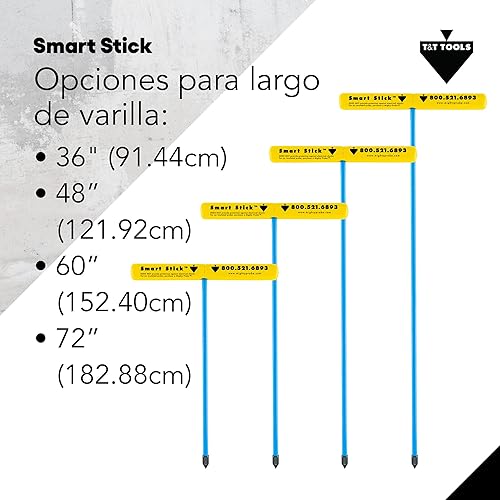 Miniatura 4 de T&T Tools Mighty Probe - Sonda de suelo de metal aislada, varilla de sondeo, varillas de acero con mango en T, herramientas de paisajismo (1, 48