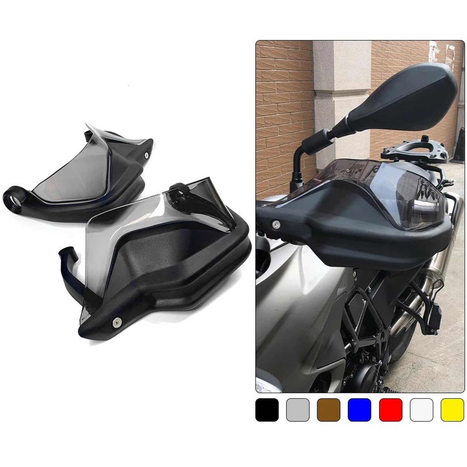 Protezioni Paramani Per Manubrio Moto Per BMW R1250GS Adventure R1200GS LC R 1200 GS 1250 Adv R1250 R1200 Protezione Estensione Scudo Manubrio Parabrezza(BLU)