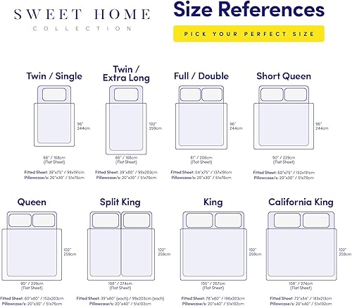 Miniatura 7 de 1500 Supreme Collection - Juego de sábanas juego de sábanas de alta calidad con tela de sensación de durazno de lujo desde 2012 ropa de cama